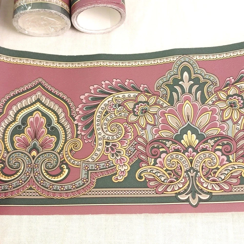 Lot of 5 Vtg DW Wallcovering #278 Floral Paisley Pre-pasted 5